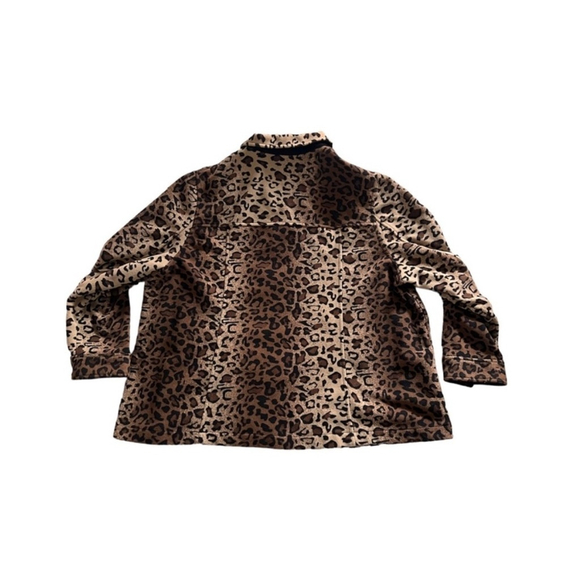 Vintage Carroll Reed Leopard Print Teddy Jacket Size 2X - Picture 4 of 8